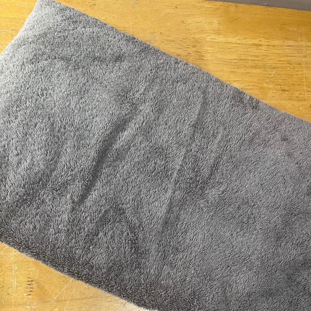 Ralph Lauren Brown Cotton Bath Towel Vtg Made in USA Dobby Border 52x31